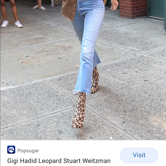 NIB Stuart Weitzman cheetah print calf hair boots - Picture 12 of 15